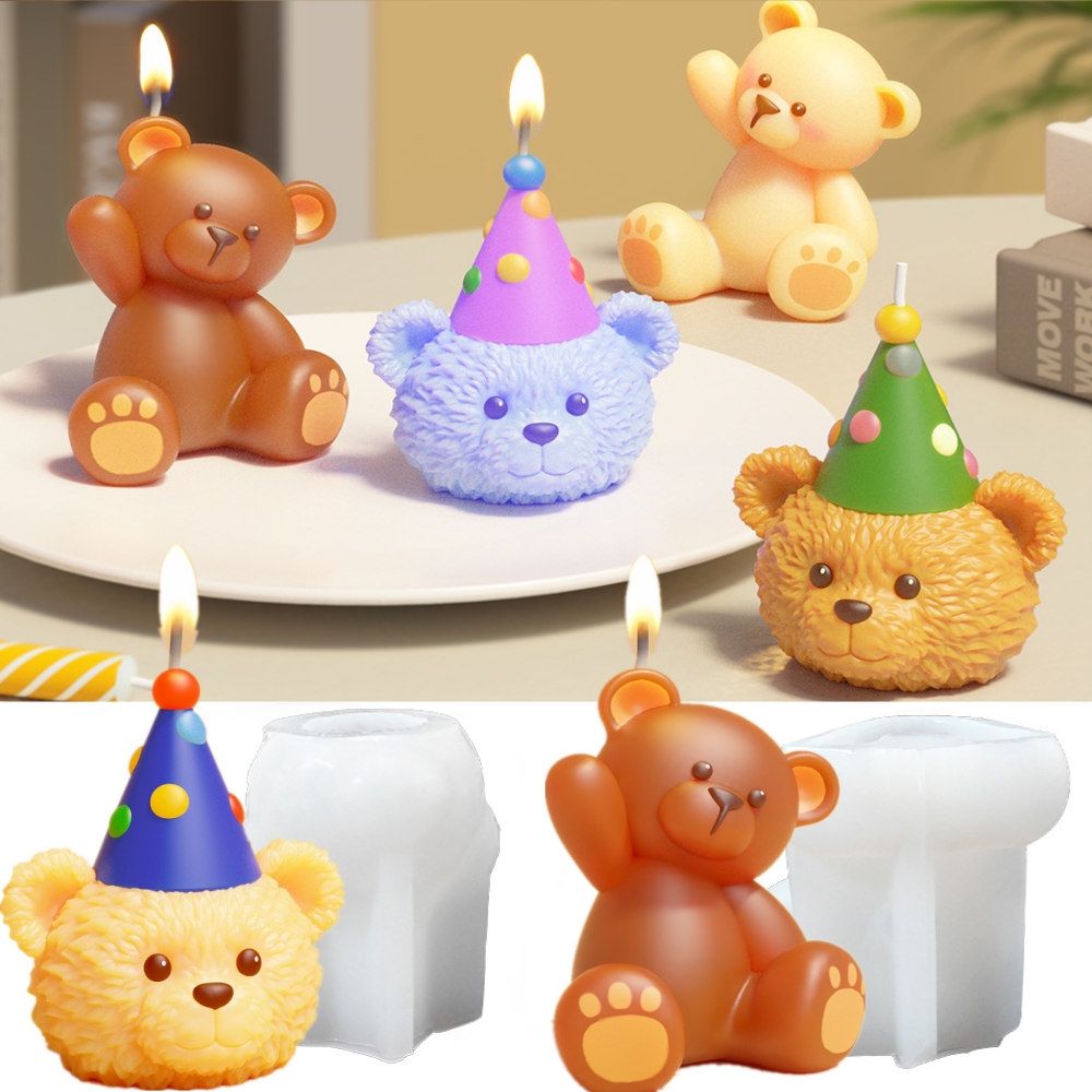 Soap Making Art - Cetakan Resin Beruang Lucu 3D untuk