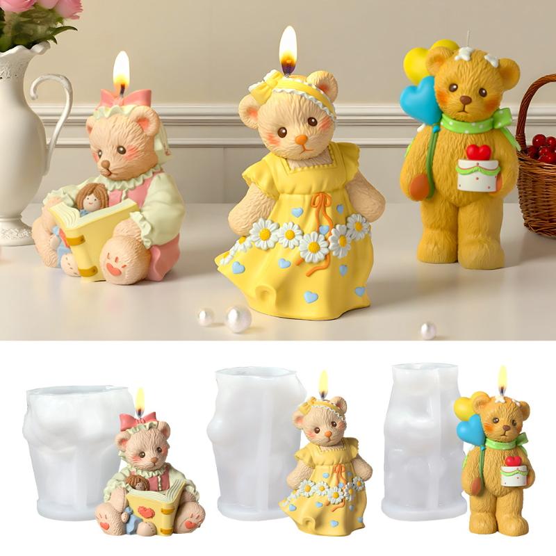 Soap Making Art - Cetakan Resin Beruang Lucu 3D untuk
