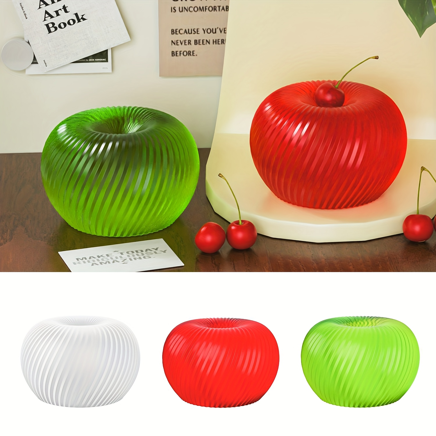 Soap Making Workshop - Cetakan silikon berbentuk apel merah yang