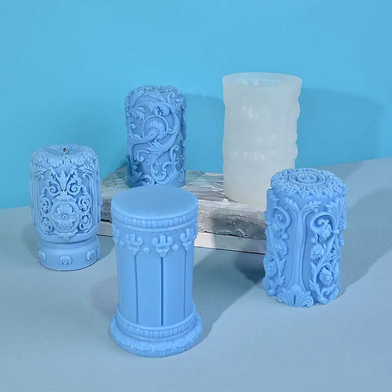 Soap Making Art - Cetakan Silikon Lilin Kolom Romawi Ukiran