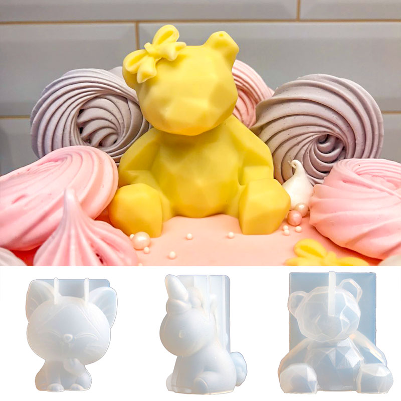Cetakan Silikon Beruang Stereo - Soap Making At Home ulasan dan harga