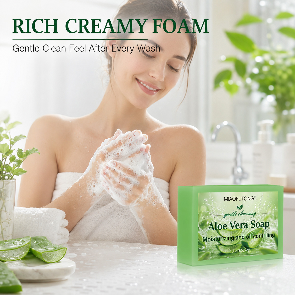 Sabun Minyak Esensial Aloe Ver - Essential Oil Soap ulasan dan harga