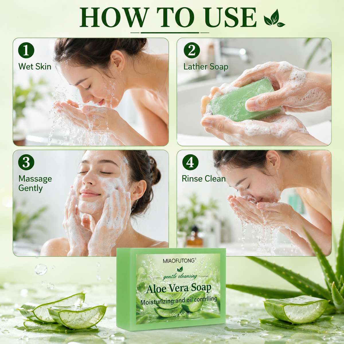 Sabun Minyak Esensial Aloe Ver - Essential Oil Soap ulasan dan harga