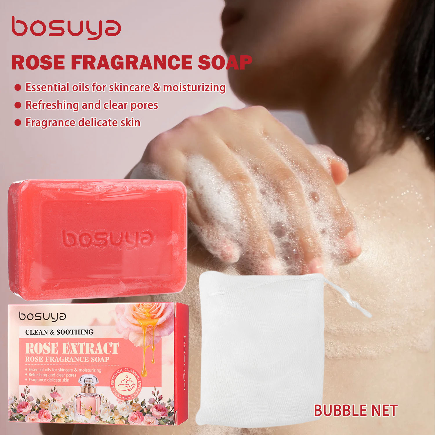 Sabun mawar, sabun pembersih b - Essential Oil Soap ulasan dan harga