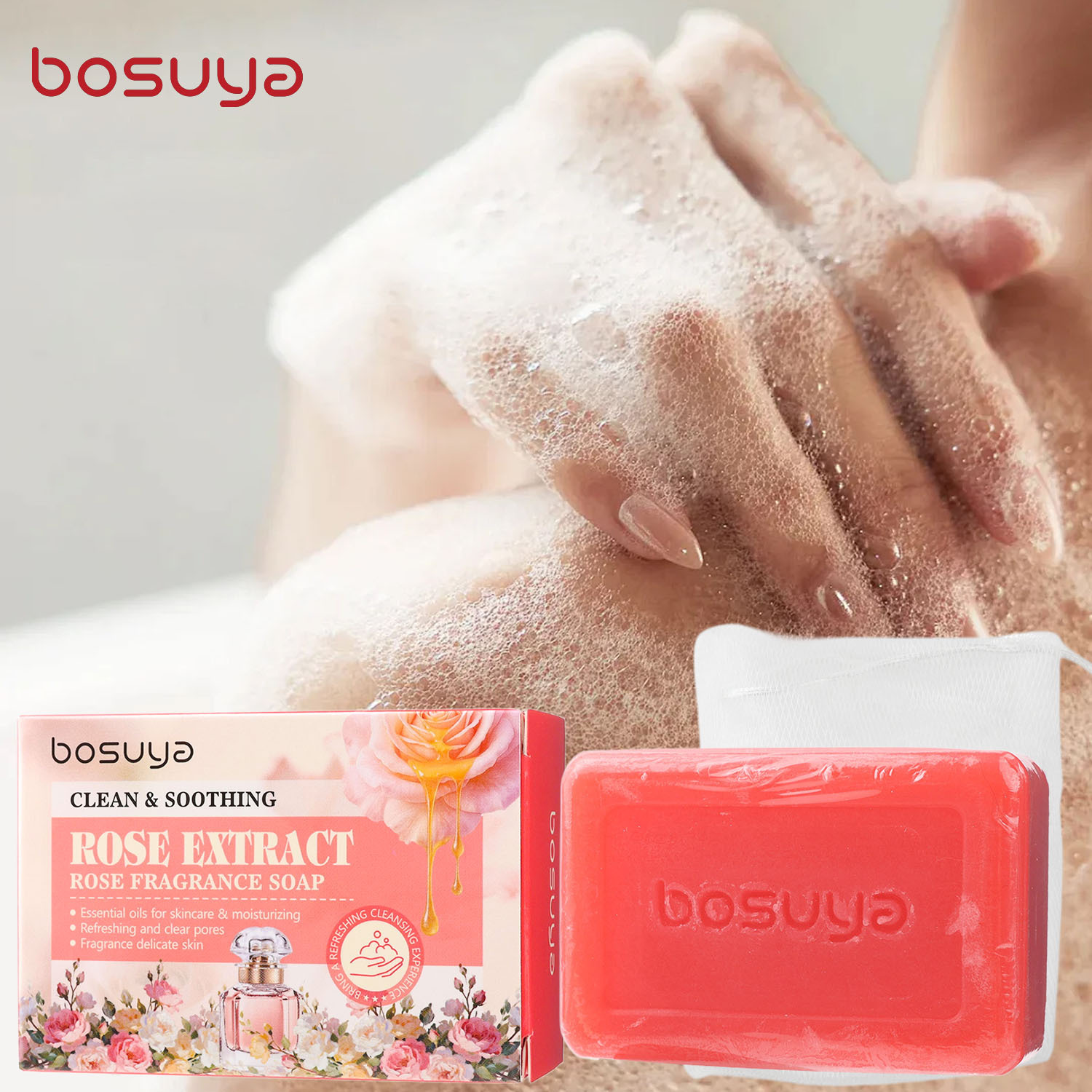 Sabun mawar, sabun pembersih b - Essential Oil Soap ulasan dan harga